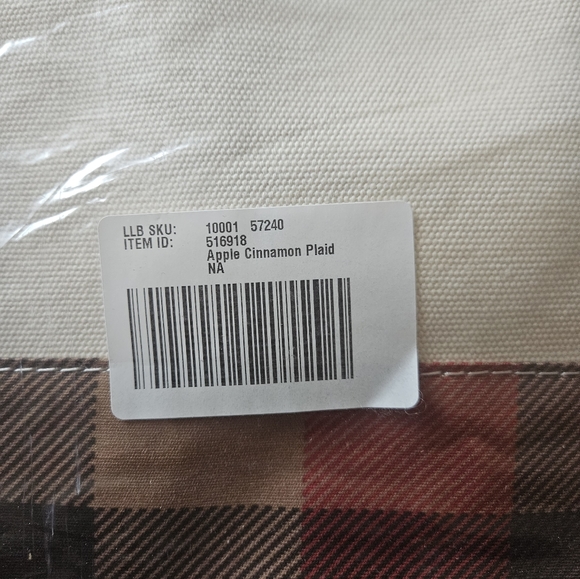 BNWT Viral Sold Out LLBean Medium High Bottom Tote in Apple Cinnamon Plaid - Picture 4 of 4